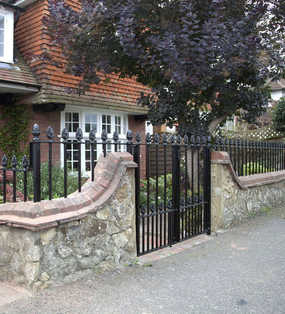 elegant metal wall top railings
